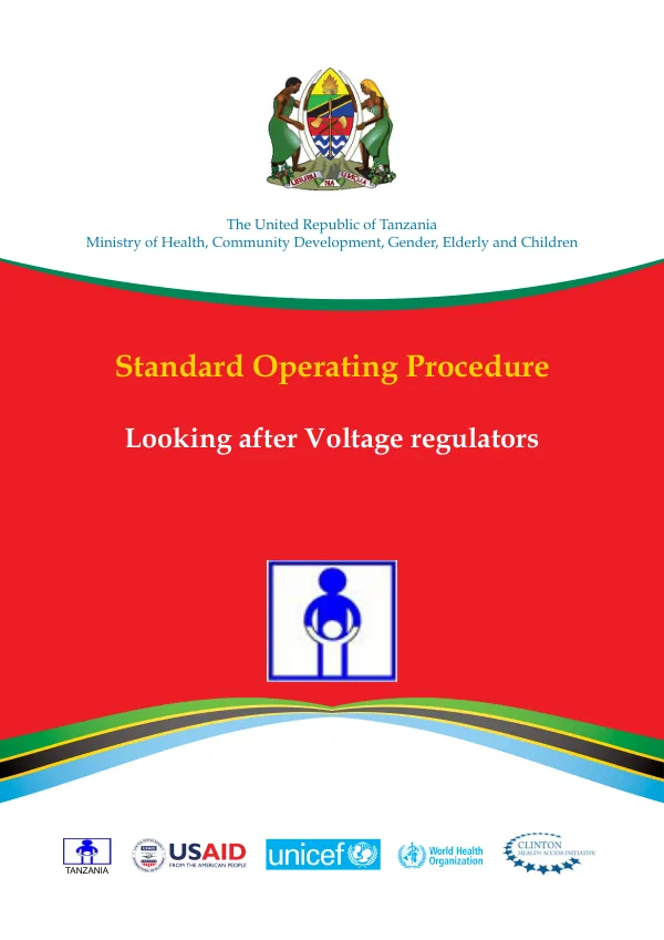 Standard Operating Procedure: Looking after Voltage Regulators