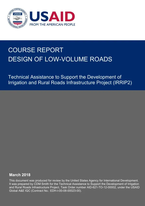 Course Report: Design of Low-Volume Roads