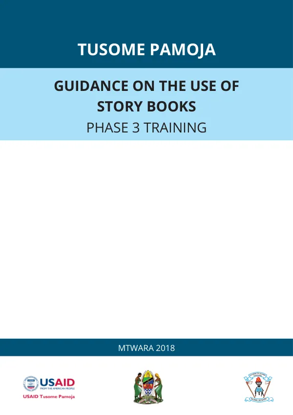 Tusome Pamoja Guidance on the Use of Story Books, Phase 3 Training