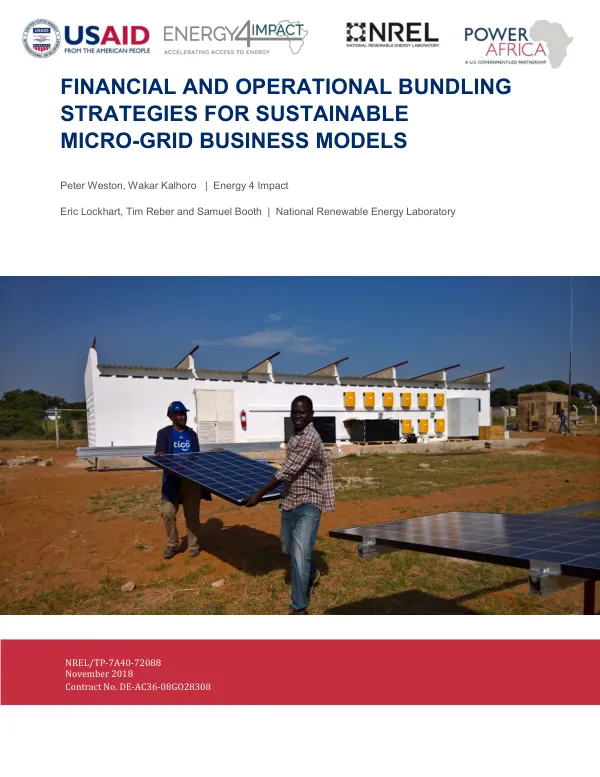 Financial and Operational Bundling Strategies for Sustainable Micro-Grid Business Models