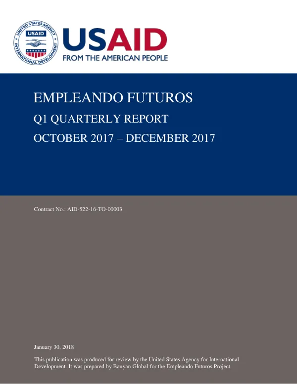 Empleando Futuros FY18 Quarter 1 Report, October 2017 – December 2017
