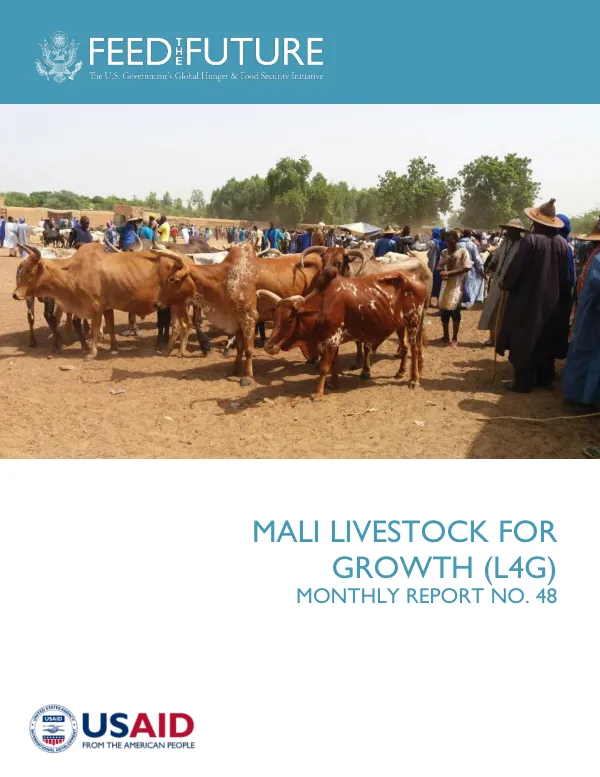 Mali Livestock for Growth (L4G) Monthly Report No. 48