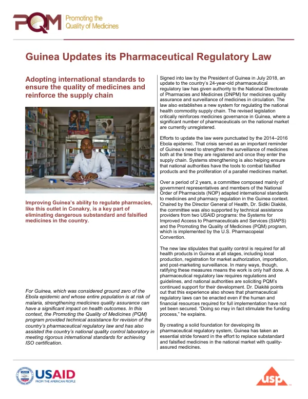 Guinea Updates its Pharmaceutical Regulatory Law