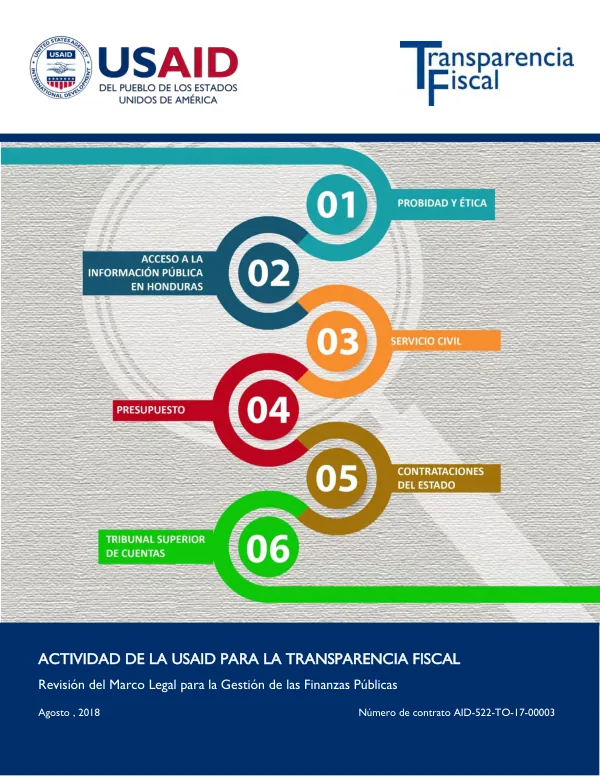 Revisión del Marco Legal para la Gestión de las Finanzas Públicas