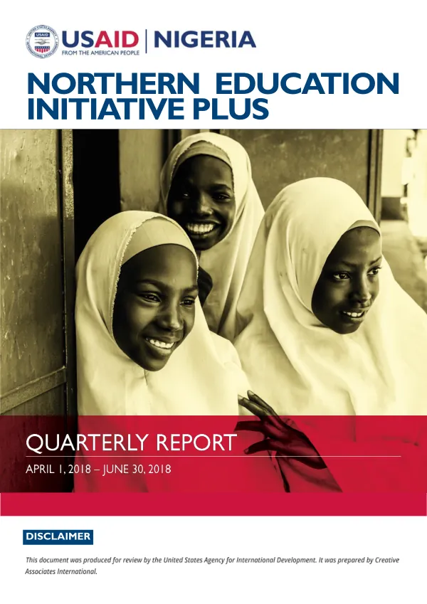 NORTHERN EDUCATION INITIATIVE PLUS | Y3 Q3 Quarterly Report