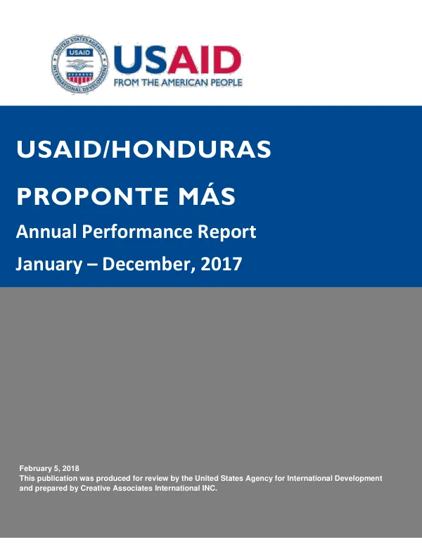 Annual Performance Report January – December 2017