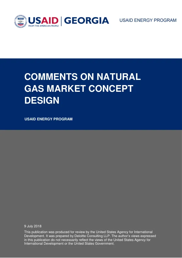 Comments on Natural Gas Market Concept Design