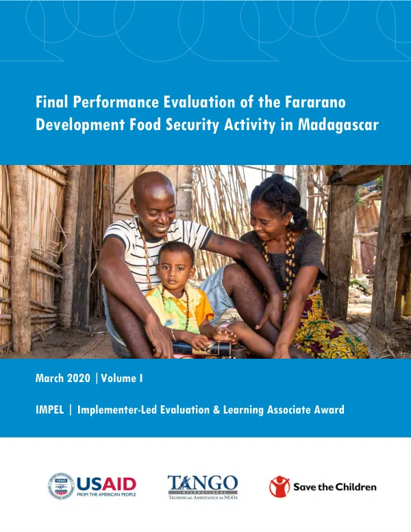 Final performance evaluation of the fararano development food security activity in Madagascar