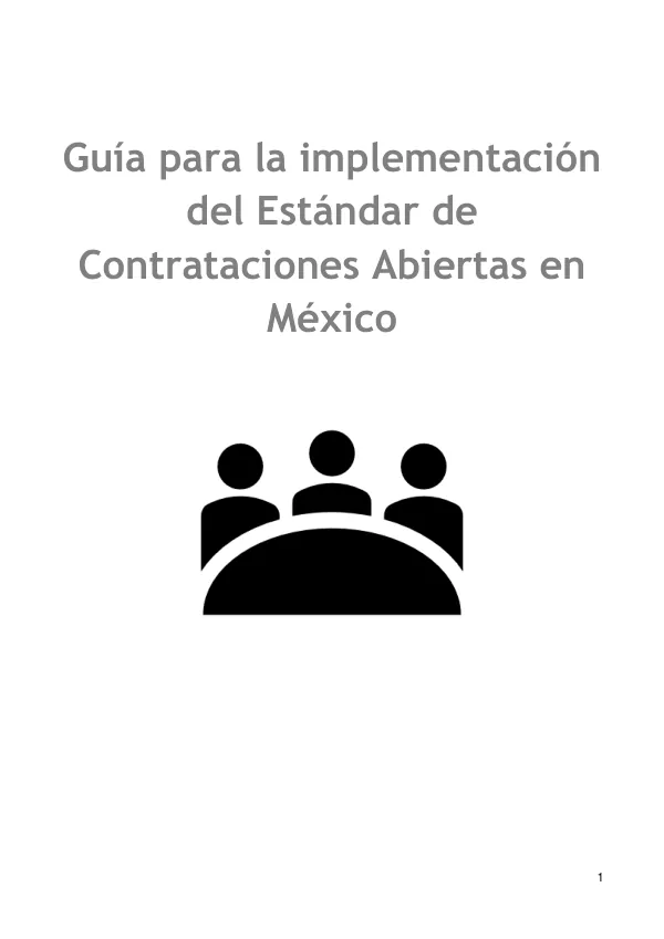 Guía para la implementación del Estándar de Contrataciones Abiertas en México