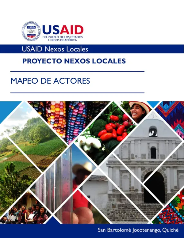 MAPEO DE ACTORES EN EL MUNICIPIO DE SAN BARTOLOMÉ JOCTENANGO