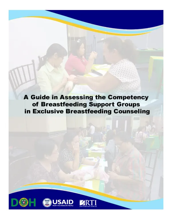 A Guide in Assessing the Competency of Breastfeeding Support Groups in Exclusive Breastfeeding Counseling