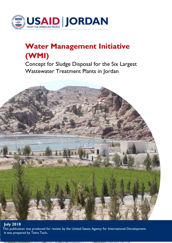 Water Management Initiative (WMI) Concept for Sludge Disposal for the Six Largest Wastewater Treatment Plants in Jordan