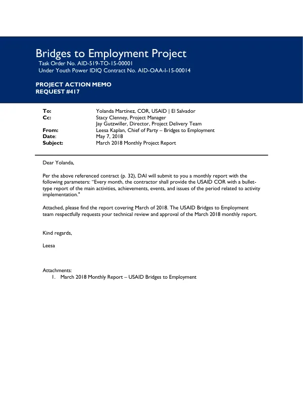 Bridges to Employment Project
