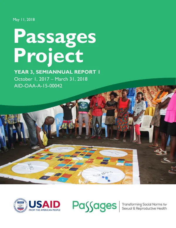 Passages Project Year 3, Semiannual Report 1