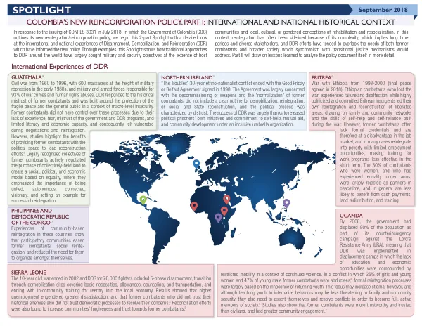 Colombia's New Reincorporation Policy, Part I: International and National Historical Context