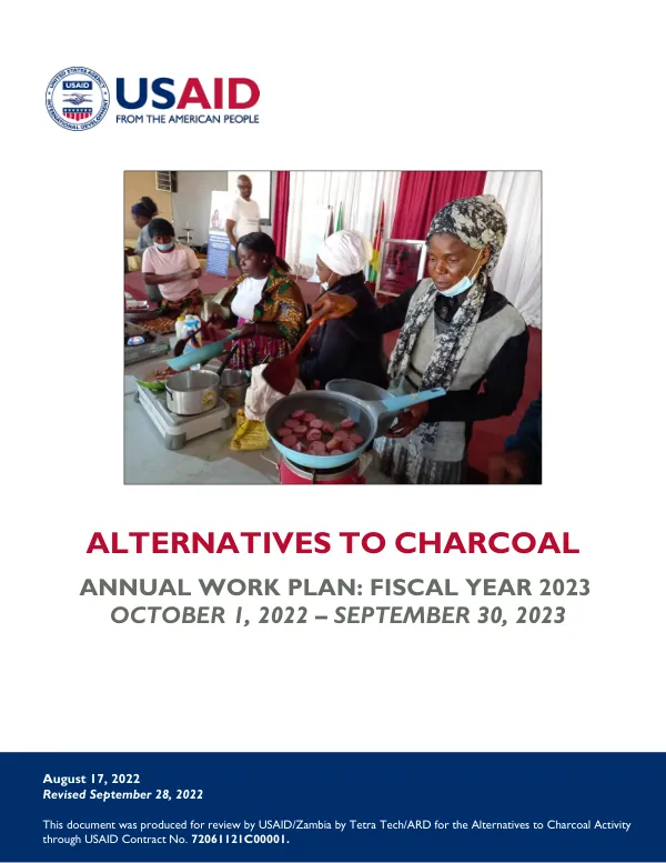 Zambia Alternatives to Charcoal Annual Work Plan FY 2023