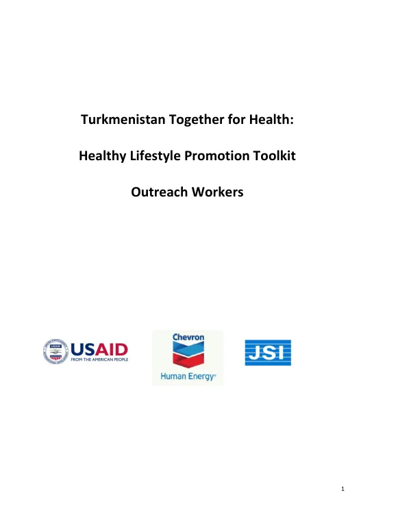 Turkmenistan Together for Health: Healthy Lifestyle Promotion Toolkit