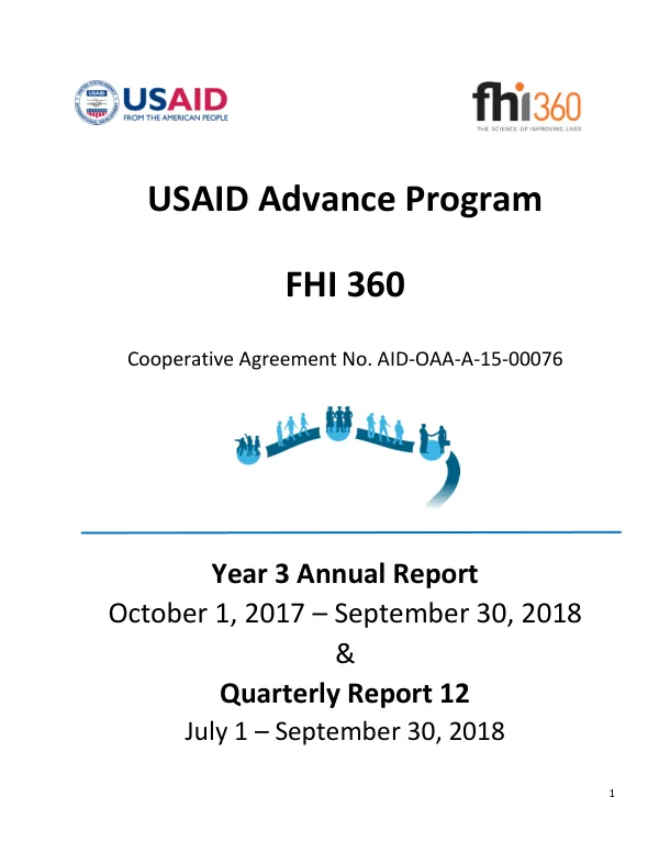 Year 3 Annual Report: USAID Advance Program
