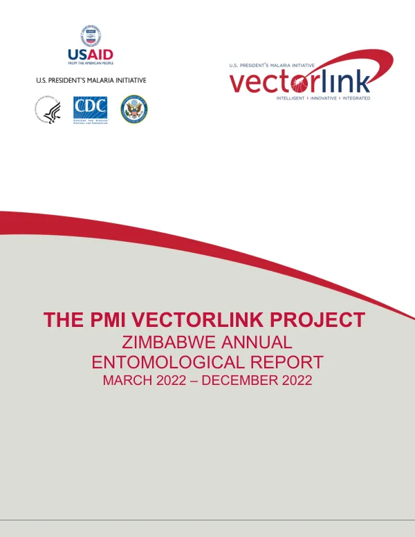 PMI VectorLink Project Zimbabwe Annual Entomological Report March 2022-December 2022