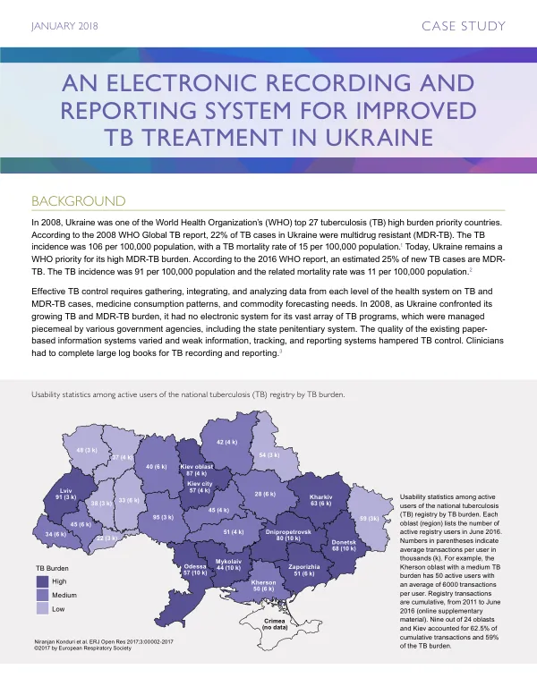 An Electronic Recording and Reporting System for Improved TB Treatment in Ukraine