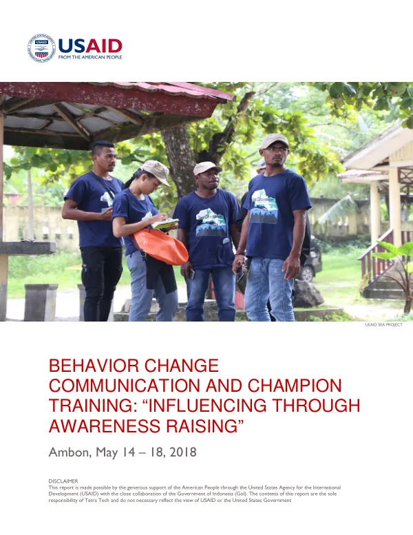 Behavior Change Communication and Champion Training Report