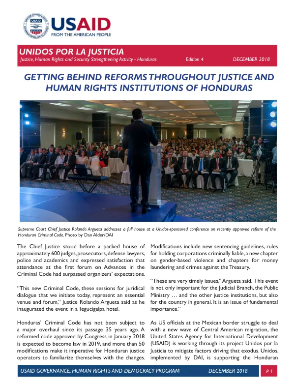 USAID GOVERNANCE, HUMAN RIGHTS AND DEMOCRACY PROGRAM