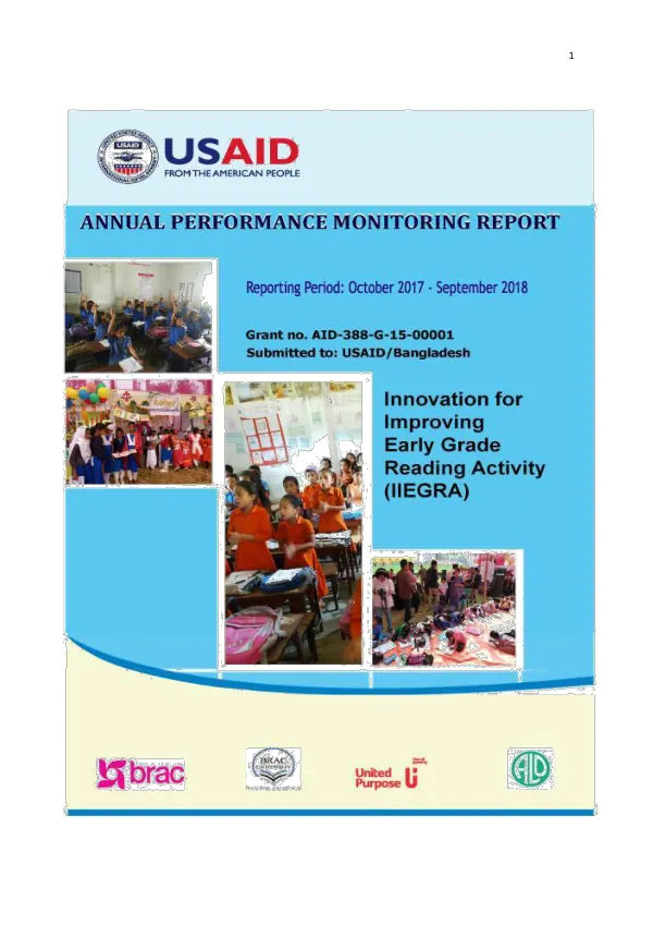 Innovation for Improving Early Grade Reading Activity-IIEGRA