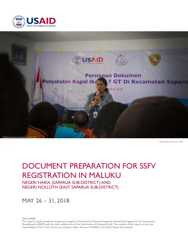 Document Preparation for SSFV Registration in Maluku