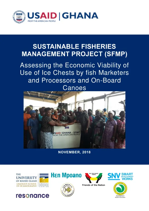 Assessing the Economic Viability of Use of Ice Chests by Fish Marketers and Processors and On-Board Canoes