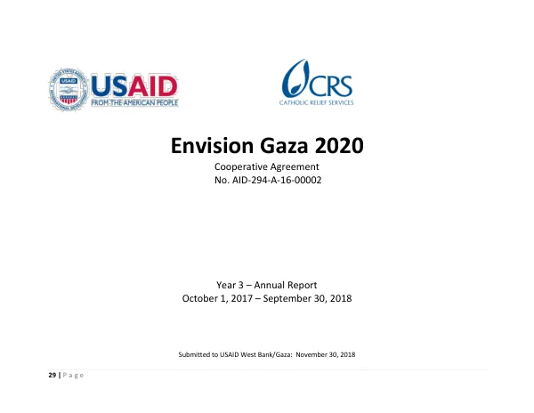 Year 3 – Annual Report of Envision Gaza 2020