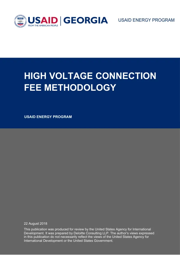 High Voltage Connection Fee Methodology