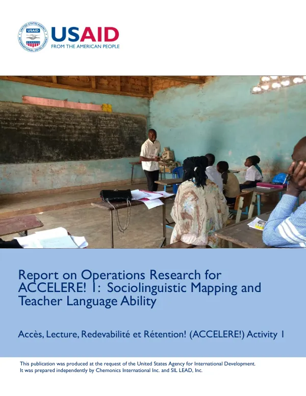 Report on Sociolinguistic Mapping and Teacher Language Ability – ACCELERE! 1