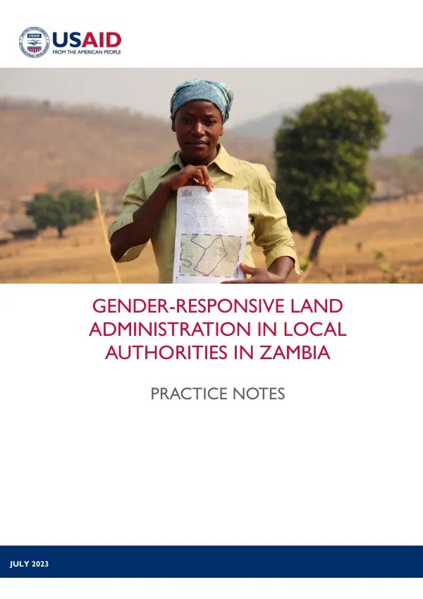 Gender-Responsive Land Administration in Local Authorities in Zambia: Practice Notes