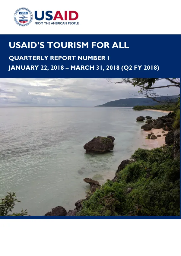USAID's Tourism for All - Quarterly Report No. 1 - FY2018