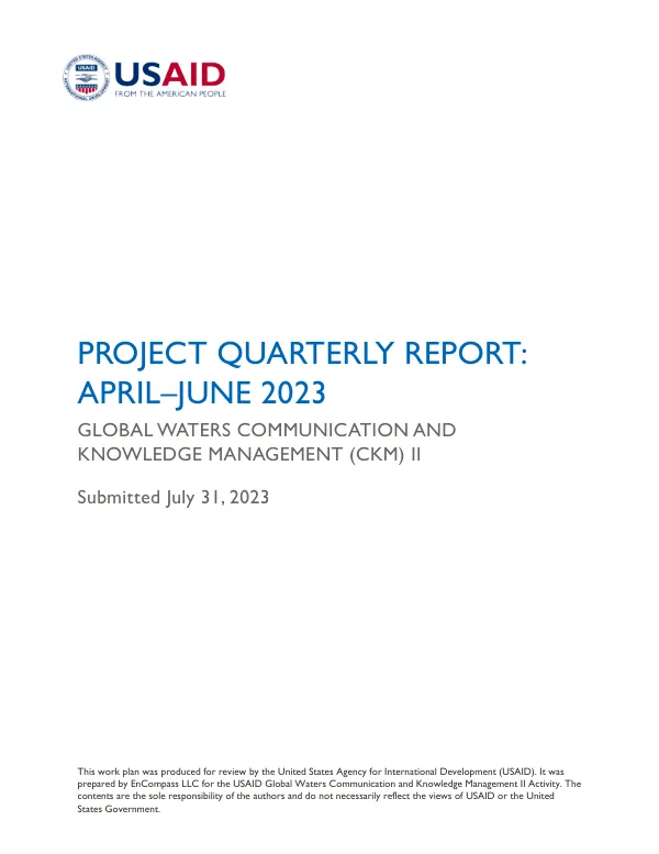 Global Waters CKM II Quarterly Report April to June 2023