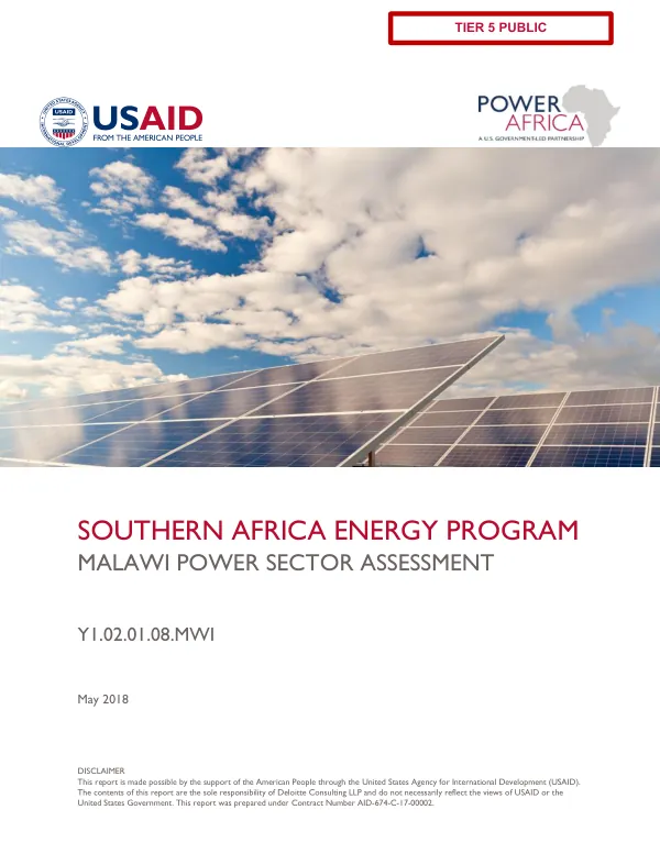 Malawi Power Sector Assessment