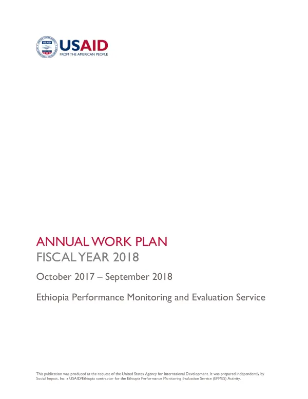 FY2018 ANNUAL WORK PLAN, EPMES