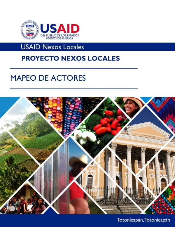 MAPEO DE ACTORES EN EL MUNICIPIO DE TOTONICAPÁN