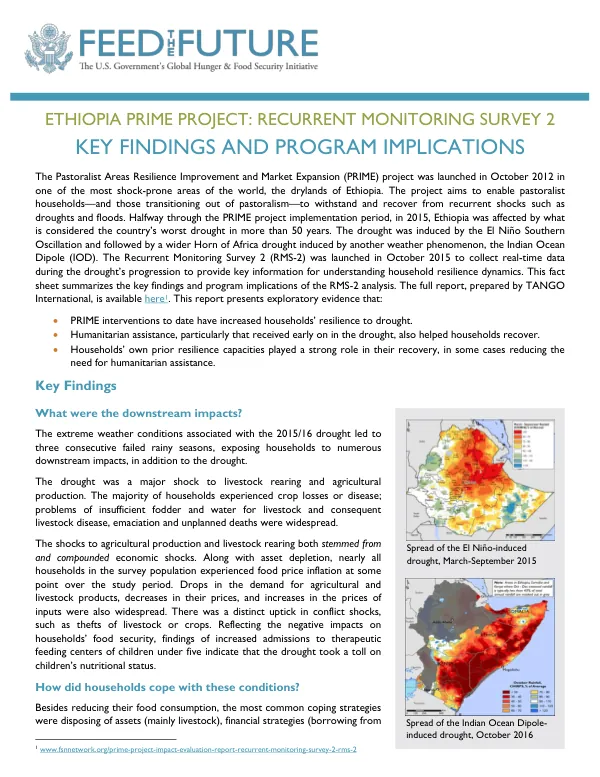 Recurrent Monitoring Survey 2: Key Findings and Program Implications