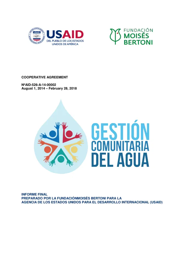 Final Report: Gestión Comunitaria del Agua
