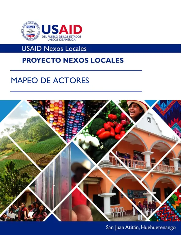 MAPEO DE ACTORES EN EL MUNICIPIO DE SAN JUAN ATITÁN