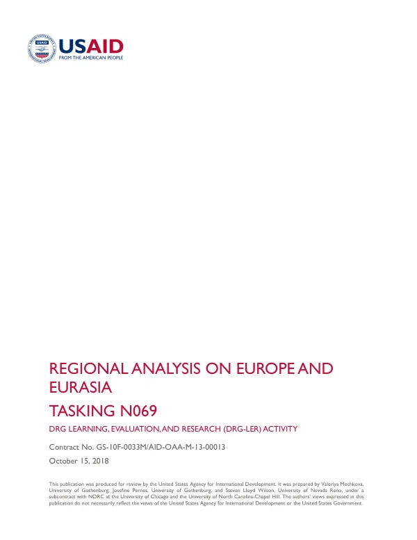 Regional Analysis Europe and Eurasia
