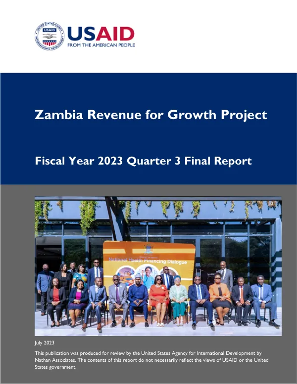 USAID Revenue for Growth Project FY 2023 Q3 Final Report