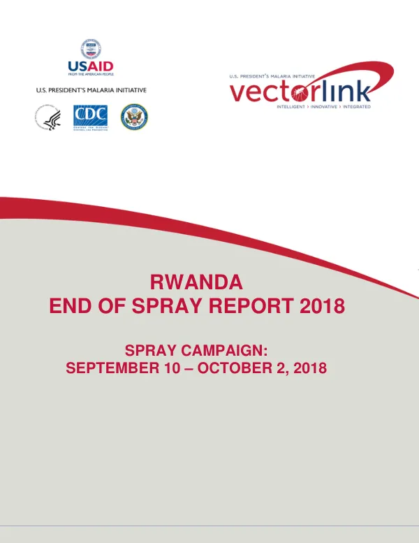 Rwanda 2018 END OF SPRAY REPORT