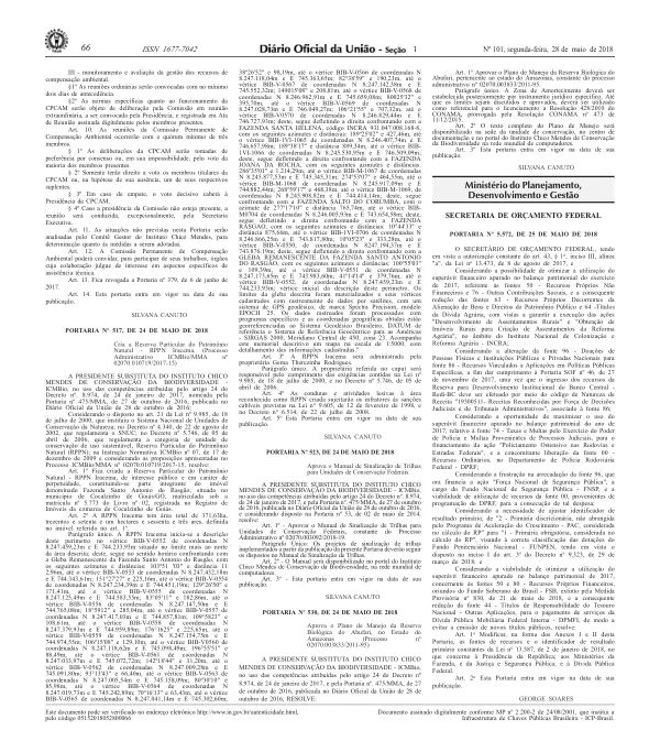 Portaria Nº 517, DE 24 DE MAIO DE 2018