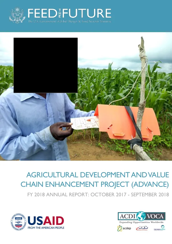 Agricultural Development and Value Chain Enhancement Project (ADVANCE) FY 2018 Annual Report: October 2017 - September 2018