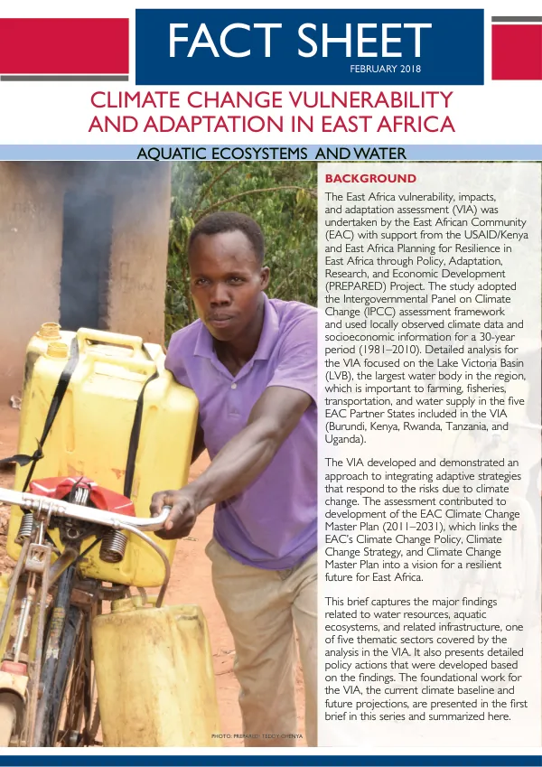 Climate Change Vulnerability and Adaptation in East Africa