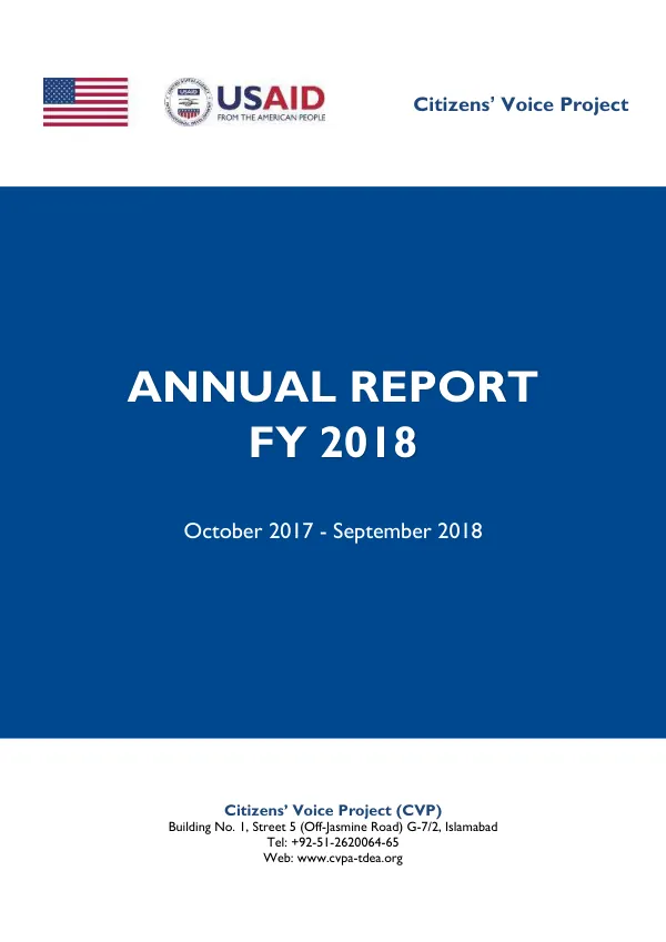 Annual Report FY 2018: Citizens' Voice Project