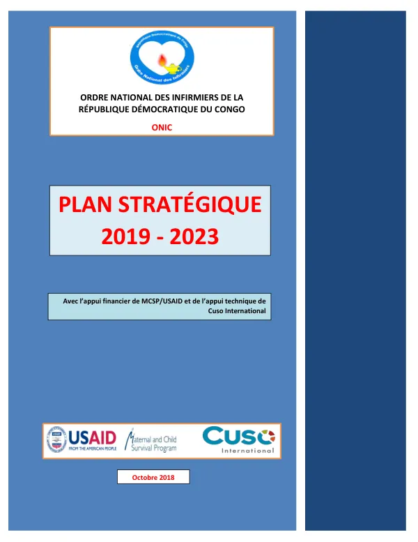 Plan Stratégique 2019-2023 de l'Ordre National des Infirmiers du Congo (ONIC)