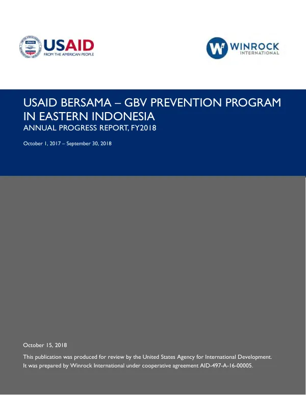 USAID Bersama – Annual Progress Report, FY2018